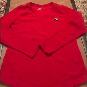 Red Fila fleece long sleeve